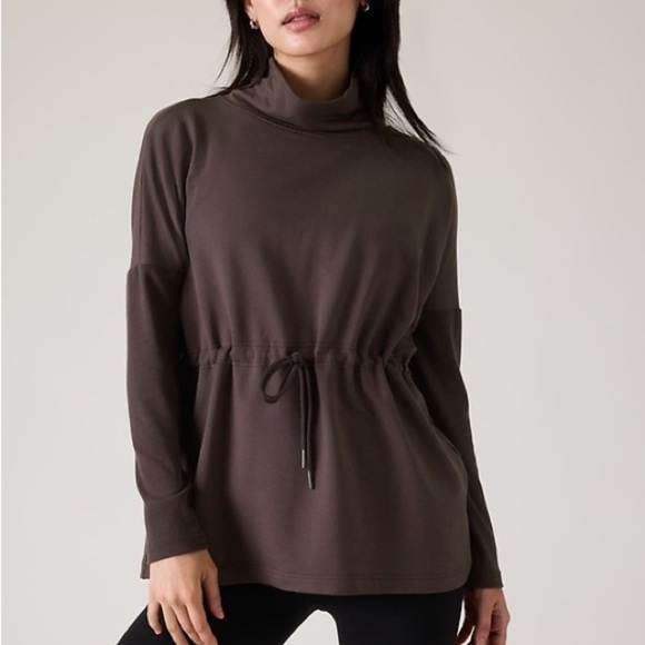 Athleta Balance Cinch Sweatshirt in Shale - Picture 1 of 4